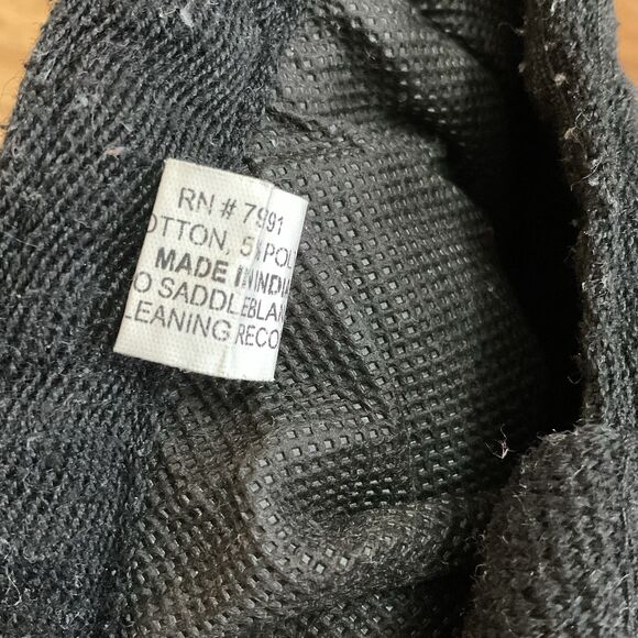 El Paso Saddle Blanket Bag Women's Black Cotton Stencil Purse Large Kokopelli - Picture 3 of 8